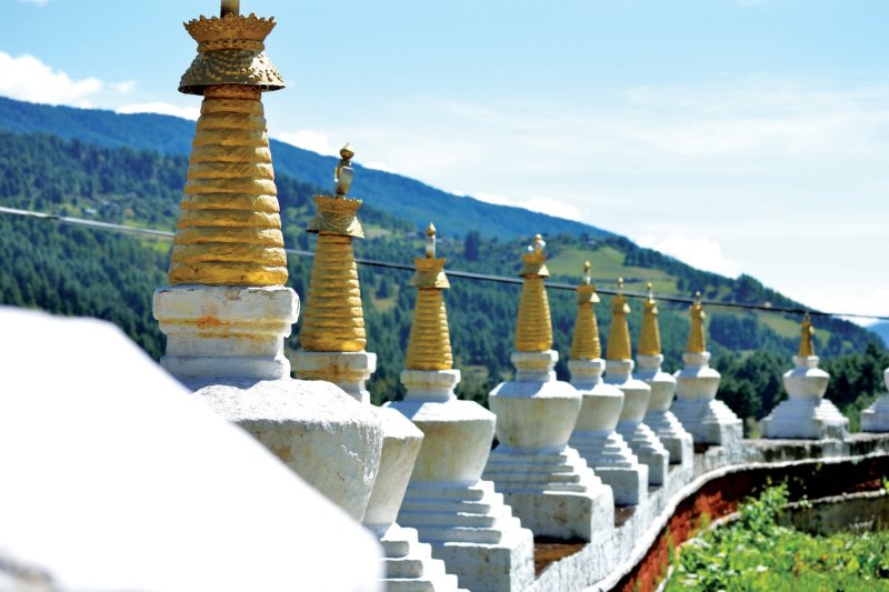 Bután: la estupa budista de Kurjey Lhakhang en Bumthang