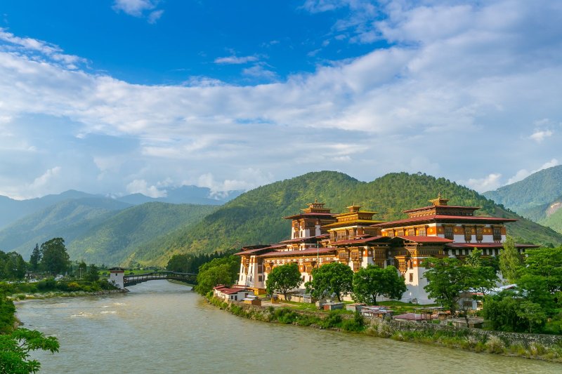 Bután: el monasterio-fortaleza de Punakha Dzong en Punakha