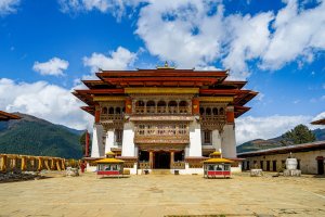 Bután: el monasterio Gangtey en el valle de Phobjikha, Wangdue Phodrang