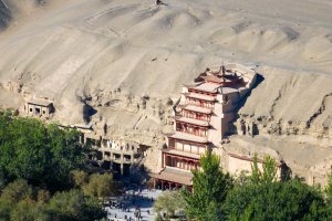 China: las cuevas de Mogao cerca de Dunhuang, en pleno desierto