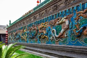 China: muro de los 9 dragones en Pingyao