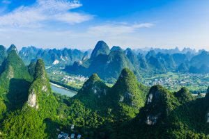 China: panoramica del Rio Li en Guilin