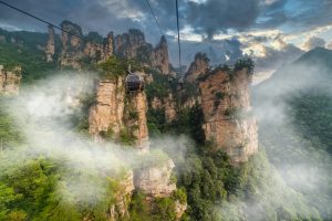 China: teleférico en Zhangjiajie