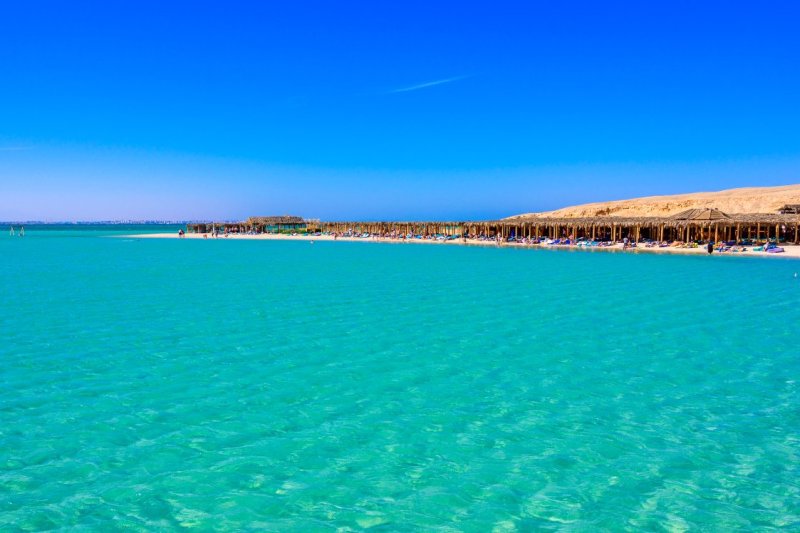 Egipto: playa de Orange Bay y aguas cristalinas en la isla Giftun