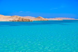 Egipto: playa de Orange Bay y aguas cristalinas en la isla Giftun