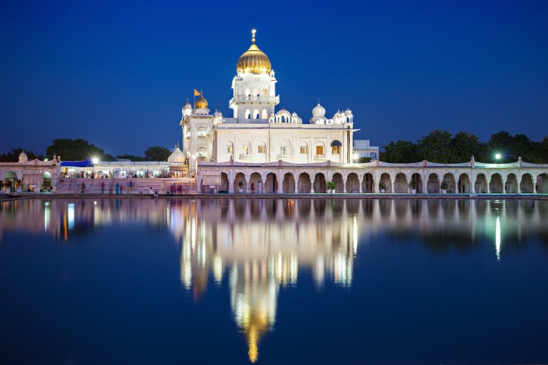 India: Gurdwara Bangla Sahib en Nueva Delhi