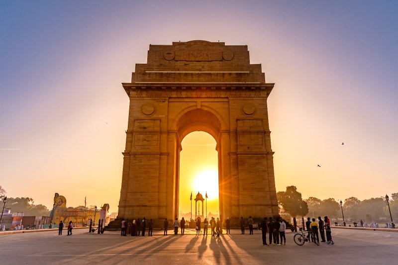 India: India Gate, el emblemático arco conmemorativo de Nueva Delhi