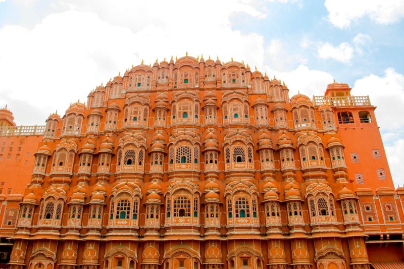 India: Hawa Mahal, el Palacio de los Vientos en Jaipur, Rajastán