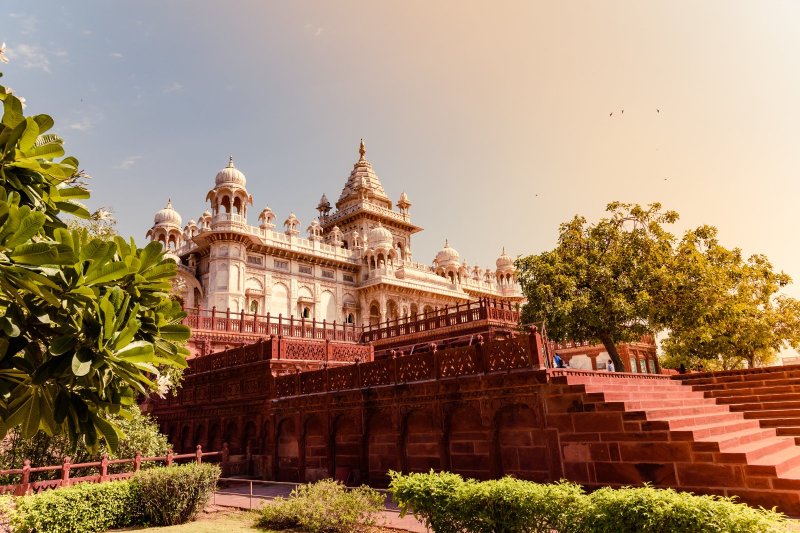 India: Jaswant Thada, mausoleo de mármol de la familia real de Marwar en Jodhpur