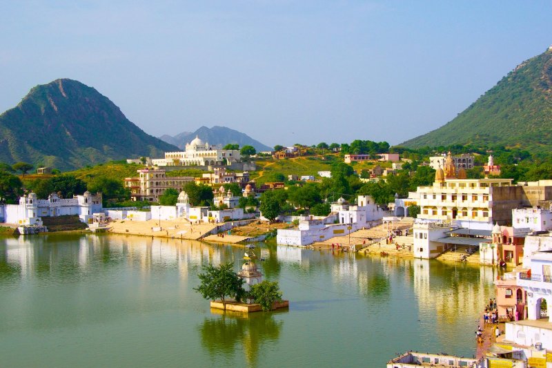 India: lago sagrado de Pushkar en Rajastán