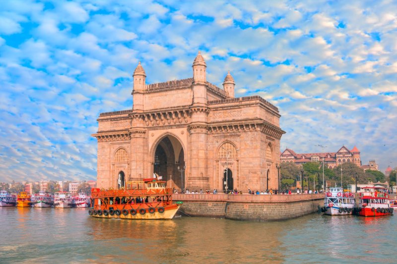 India: la Puerta de la India y el puerto de Mumbai, Maharashtra