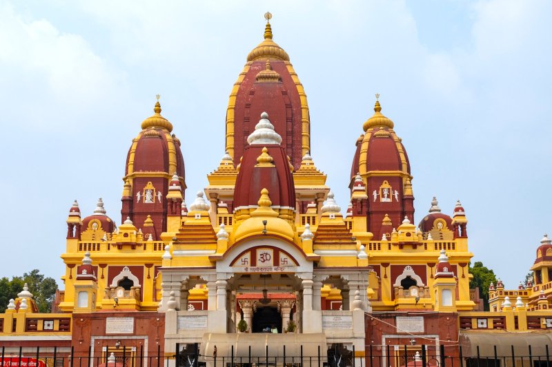 India: templo Birla Mandir (Lakshmi Narayan) en Nueva Delhi
