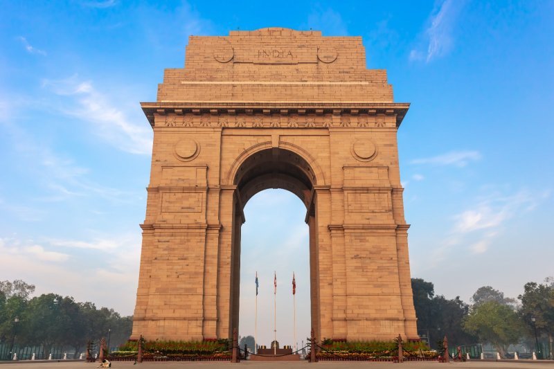 India: la Puerta de la India en el centro de Nueva Delhi