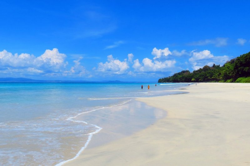 India: playa de Radhanagar en la isla Havelock, islas Andamán