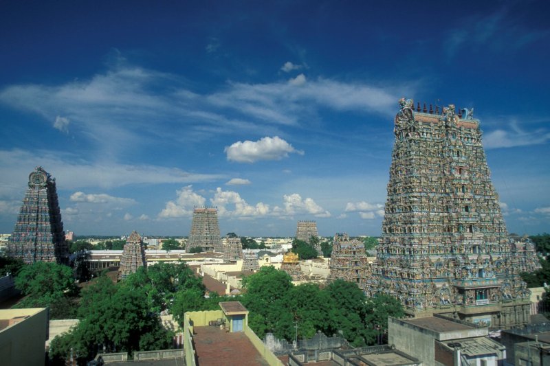 India: templo Meenakshi en el corazón de Madurai, Tamil Nadu