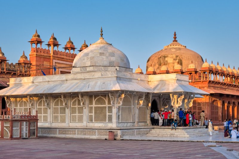 India: la tumba de Salim Chishti en Fatehpur Sikri, Agra