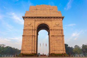 India: la Puerta de la India en el centro de Nueva Delhi