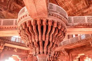 India: el Panch Mahal, palacio real de Fatehpur Sikri en Agra