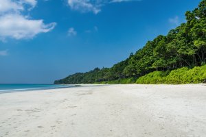 India: playa de Radhanagar en la isla Havelock