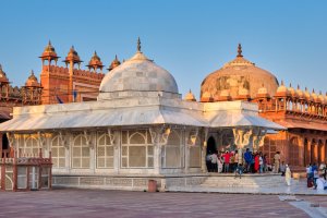 India: la tumba de Salim Chishti en Fatehpur Sikri, Agra