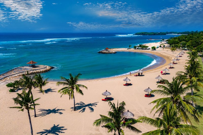 Indonesia: vistas de la playa de Nusa Dua en el sur de Bali