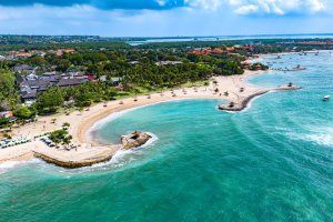 Indonesia: la playa de Nusa Dua en el sur de Bali