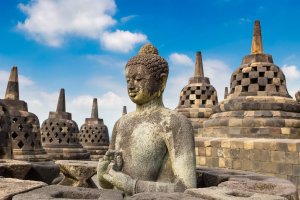 Indonesia: templo de Borobudur en la isla de Java