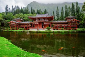 Japón: el Salón del Fénix del templo Byodo-in en Kioto