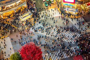 Japón: el famoso paso de peatones de Shibuya, Tokio