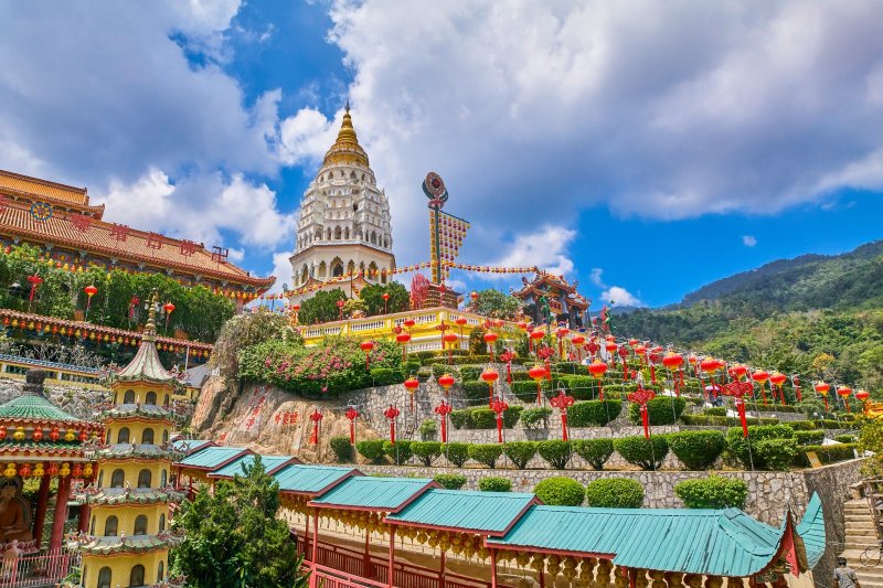 Malasia: templo Kek Lok Si en Georgetown, isla de Penang