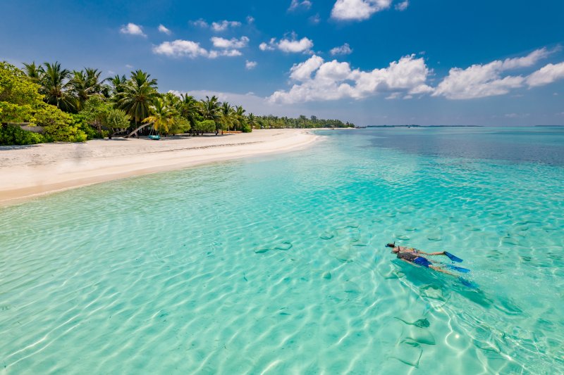 Maldivas: snorkel a pie de playa