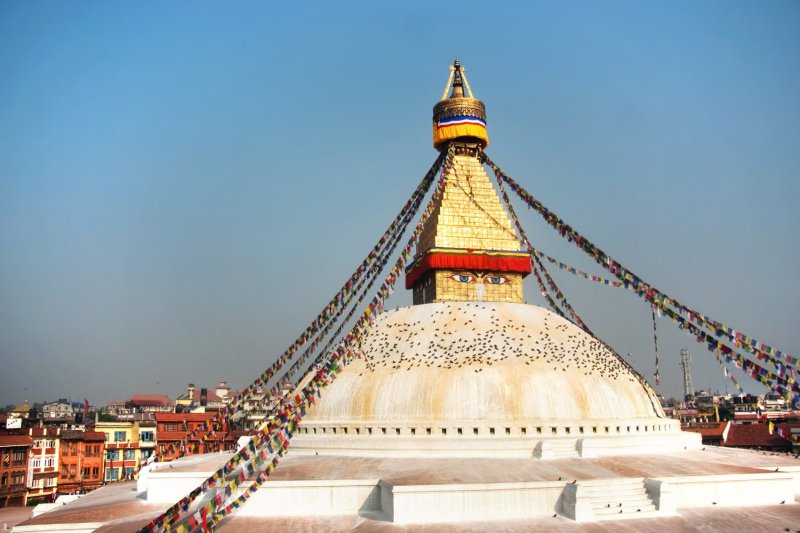 Nepal: estupa de Boudhanath en Katmandú
