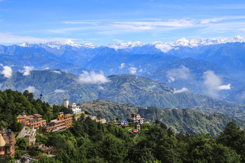 Nepal: el monte Everest visto desde Nagarkot