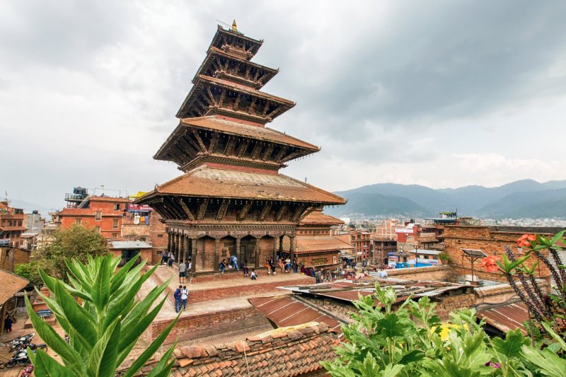 Nepal: la pagoda Nyatapola en Taumadhi Square, Bhaktapur