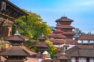 Nepal: patrimonio histórico de Basantapur Durbar Square en Katmandú