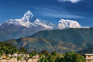 Nepal: la cordillera del Annapurna vista desde Pokhara
