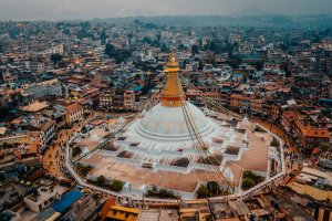 Nepal: la estupa de Boudhanath en Katmandú