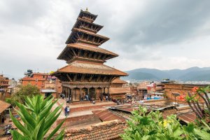 Nepal: la pagoda Nyatapola en Taumadhi Square, Bhaktapur