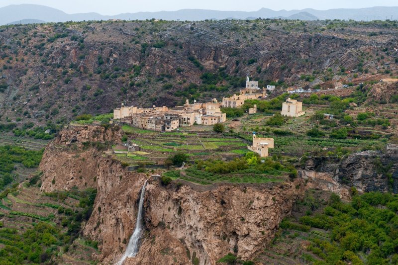 Omán: panorámica de Jebel Akhdar en las montañas de Omán