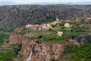 Omán: panorámica de Jebel Akhdar en las montañas de Omán