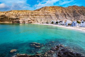 Omán: playa de Qantab cerca de Mascate