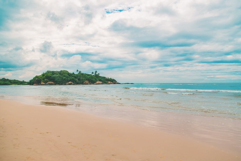 Sri Lanka: playa de Beruwala junto al océano Índico