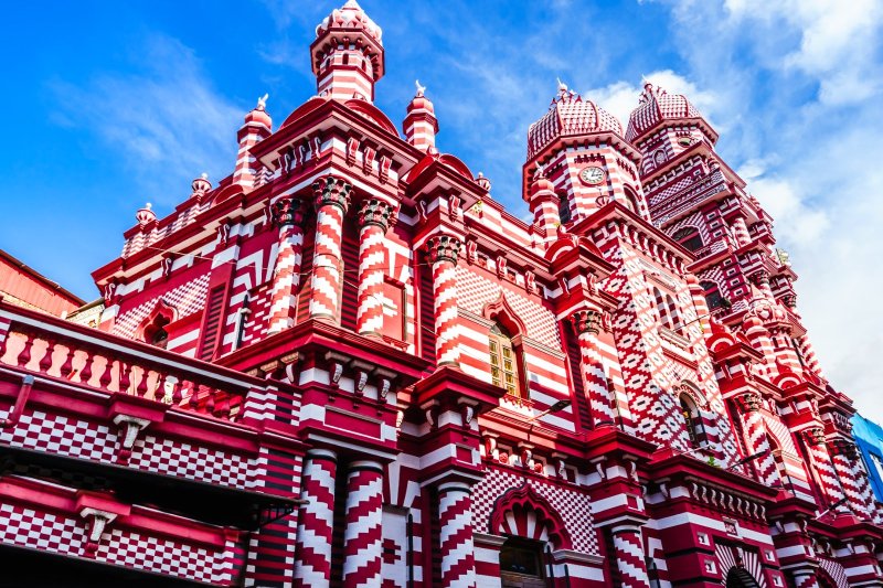 Sri Lanka: mezquita Jami Ul-Alfar, la icónica Mezquita Roja de Colombo