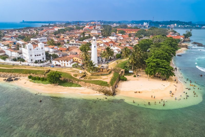 Sri Lanka: vista aérea de la ciudad de Galle