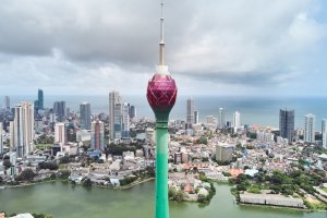 Sri Lanka: vista aérea de la Torre del Loto en Colombo