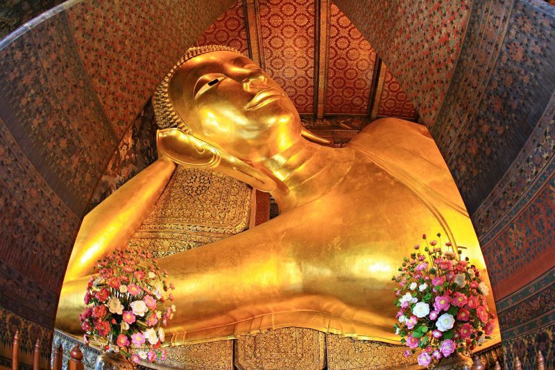 Tailandia: el Gran Buda Reclinado del templo Wat Pho en Bangkok