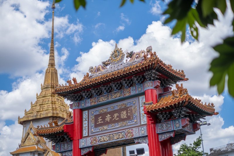 Tailandia: la Puerta de Chinatown en Yaowarat, Bangkok