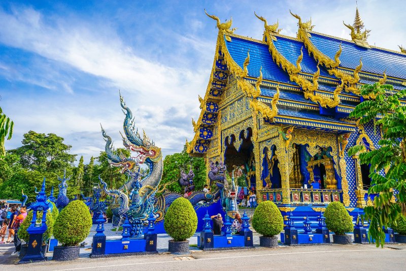 Tailandia: el Templo Azul Wat Rong Suea Ten en Chiang Rai