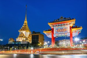 Tailandia: la puerta de Chinatown en Yaowarat, Bangkok