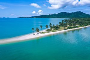 Tailandia: vista aérea de Laem Had Beach en Koh Yao Yai